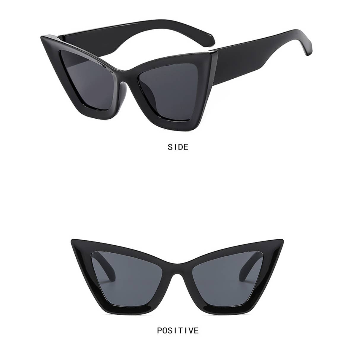 Uv Protection Large Frame Cat Eye Sunglasses_Cwasg0314