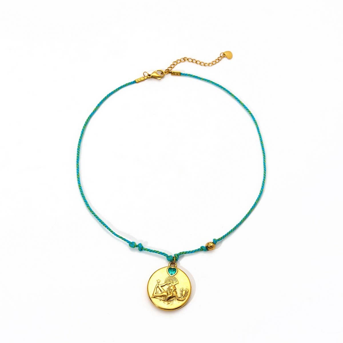 HANDMADE ROPE ZODIAC NECKLACE WITH ZIRCON_CWMM8841