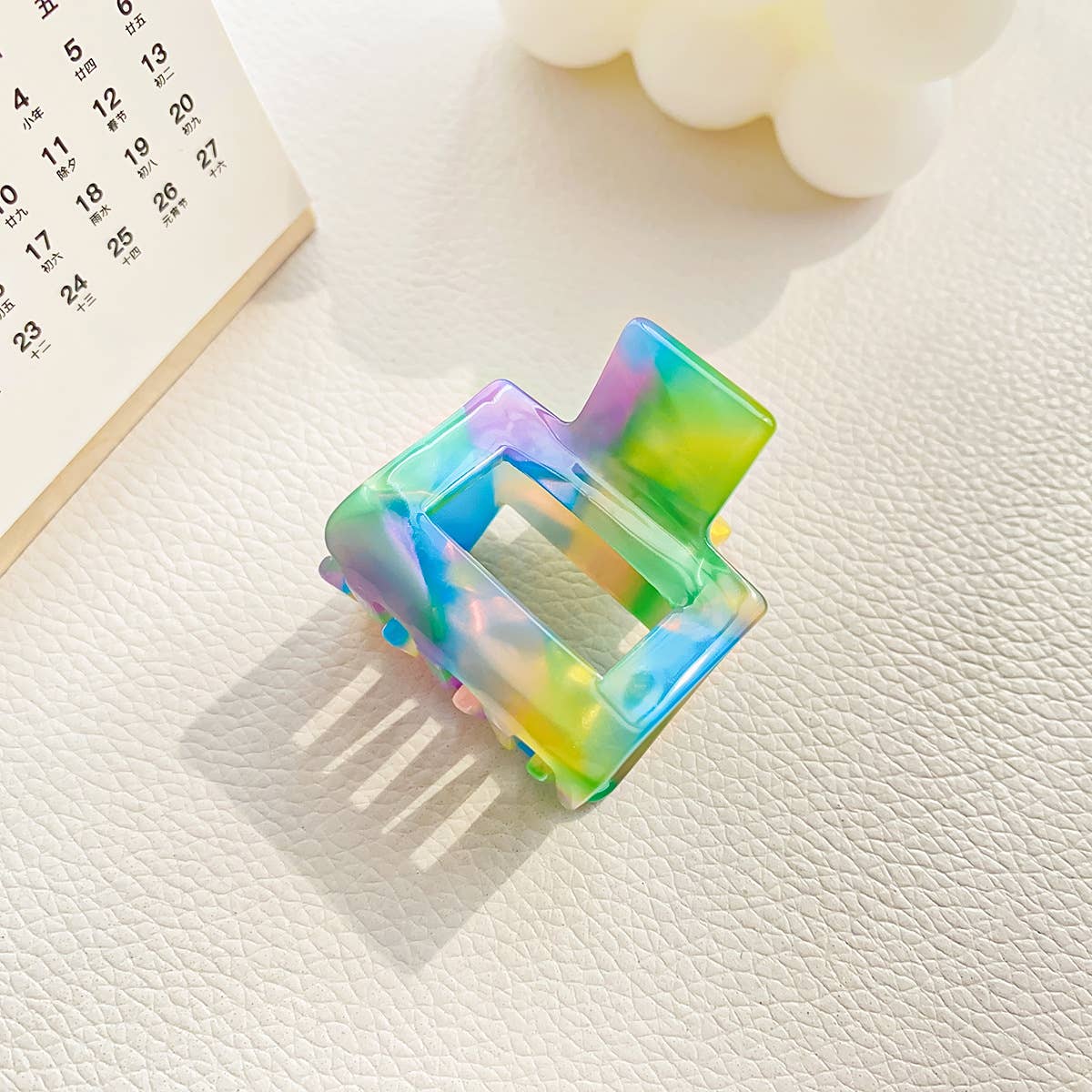 High-End Acetate Board High Ponytail Grab Clip