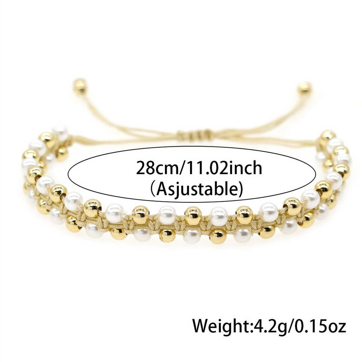 IMITATION PEARL BRACELET PURE HAND WOVEN BRACELET_CWMM3874