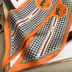 THIN NARROW RIBBON BEVELED SILK HEAD SCARF_CWASC1533