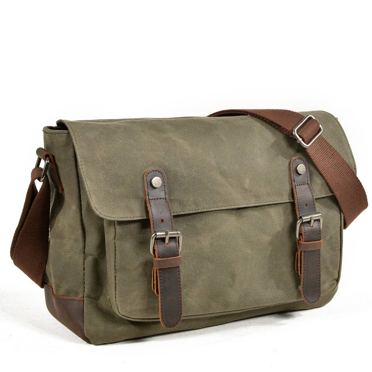 MENS WATERPROOF WAXED CANVAS SATCHEL BAG_CWAB5560