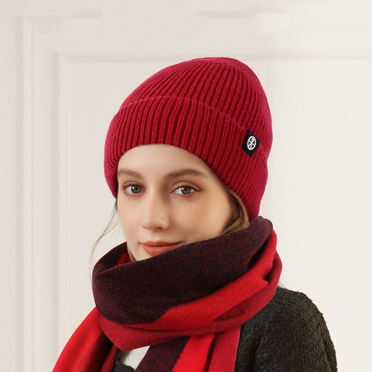 Winter Shawl Cold-Proof Thickened Knitted Suit_Cwmm2874