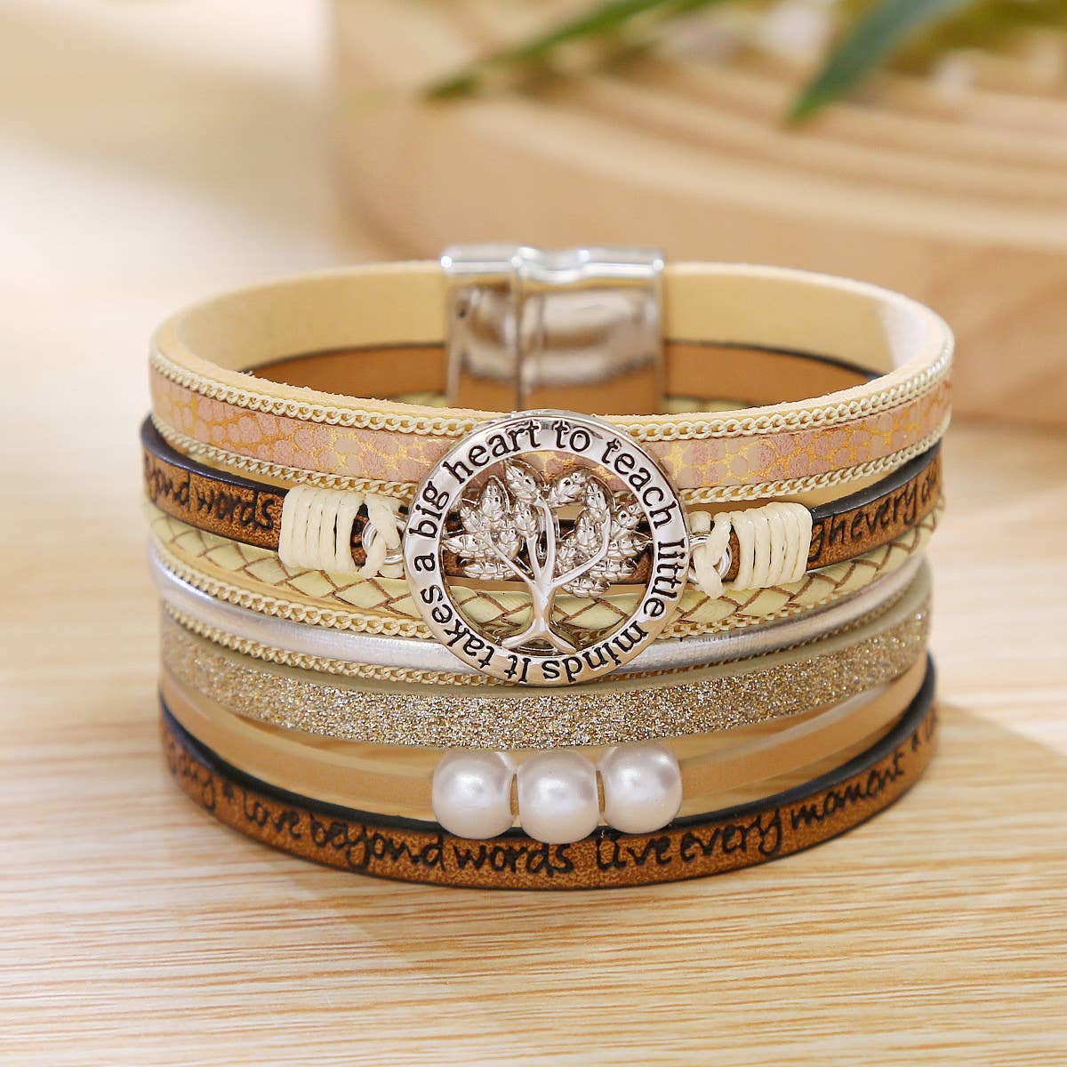 BOHEMIAN MAGNETIC CLASP MULTI LAYER BRACELET_CWAJE1459
