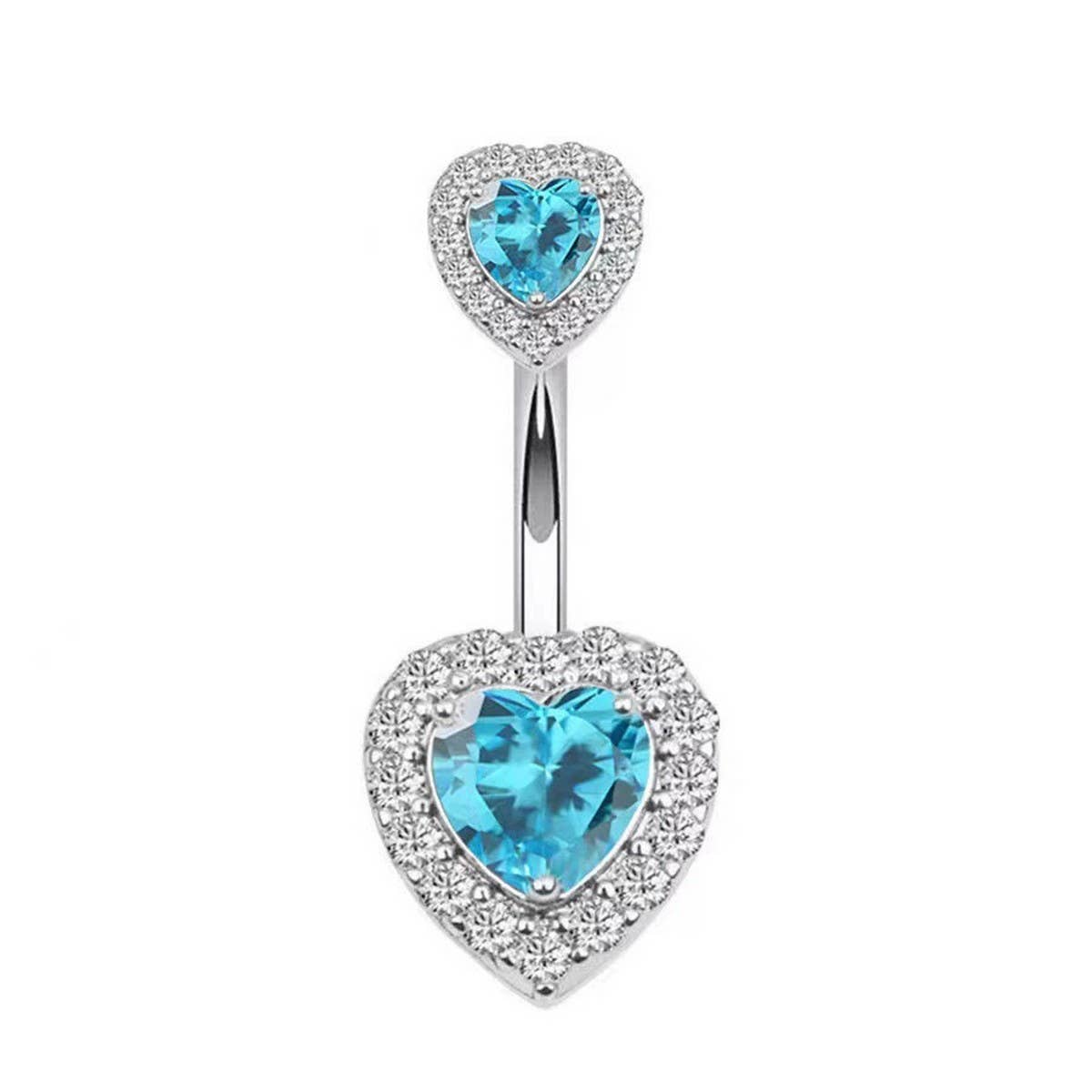 HEART CZ BELLY BUTTON RING HYPOALLERGENIC_CWMM9177