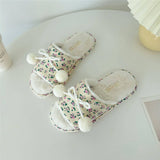 Winter Plush Open Toe House Slippers House Shoes_Cwmm2986
