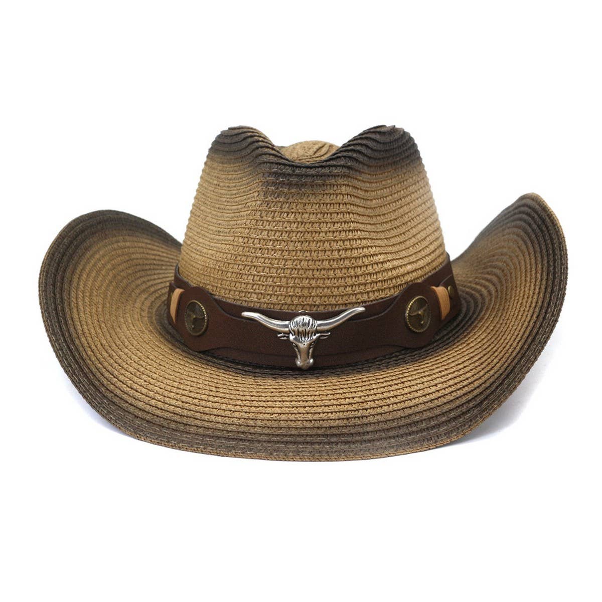 OUTDOOR BEACH SUN HAT WESTERN COWBOY STRAW HAT_CWAH1254