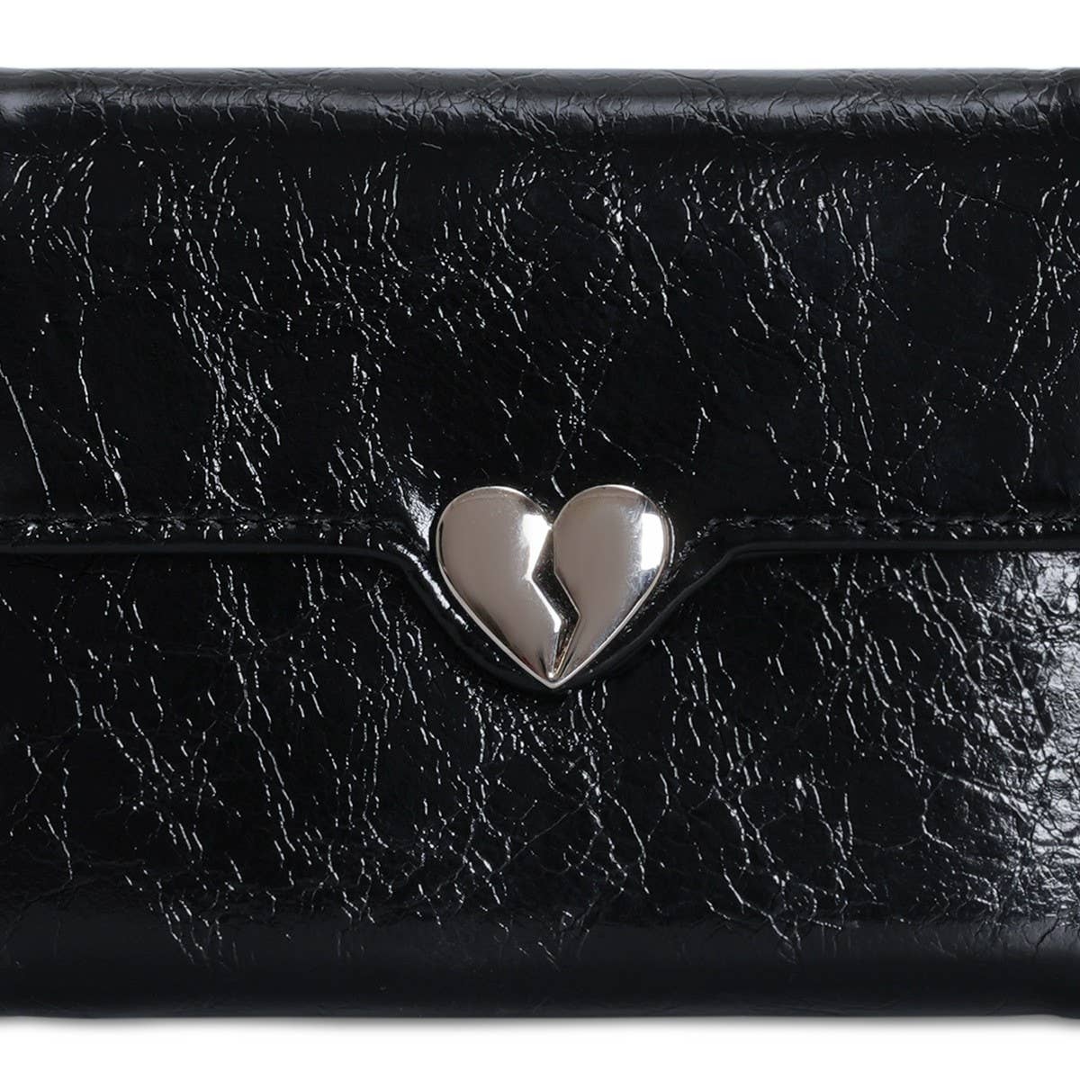 Solid Color Heart Trifold Slim Short Wallet_Cwab06199