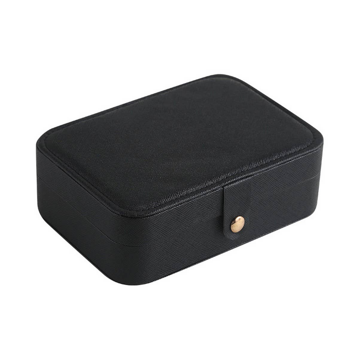 NEW SOLID COLOR DOUBLE LAYER JEWELRY STORAGE BOX_CWAJE1534