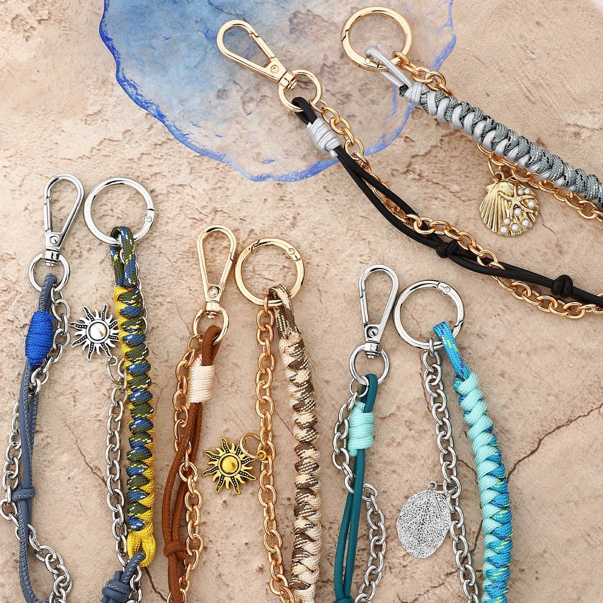 HANDWOVEN LEATHER KEYCHAIN FOR WOMEN S BAGS_CUAB00438