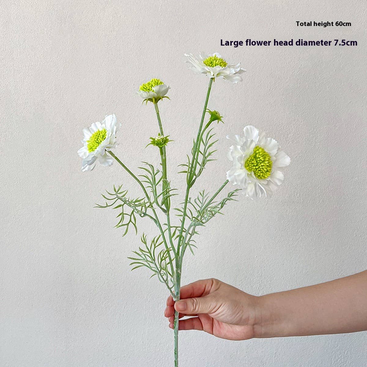 SINGLE STEM 5 HEAD FLOCKED COSMOS DAISY FLOWER_CWMM6573