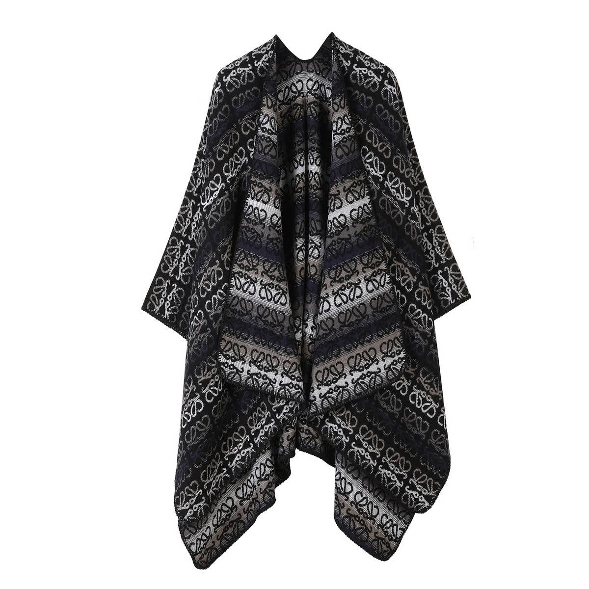 FAUX CASHMERE CAPE SHAWL WARM CAPE SCARF_CWASC2246