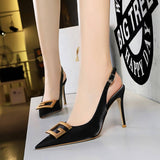 POINTED TOE BACK STRAP HOLLOW HIGH HEELS_CWSHH0095