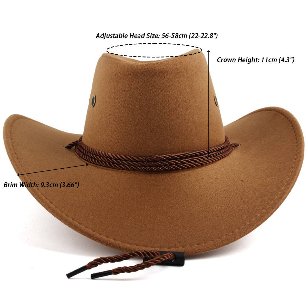 FAUX SUEDE WESTERN COWBOY HAT UNISEX OUTDOOR_CWAH1891