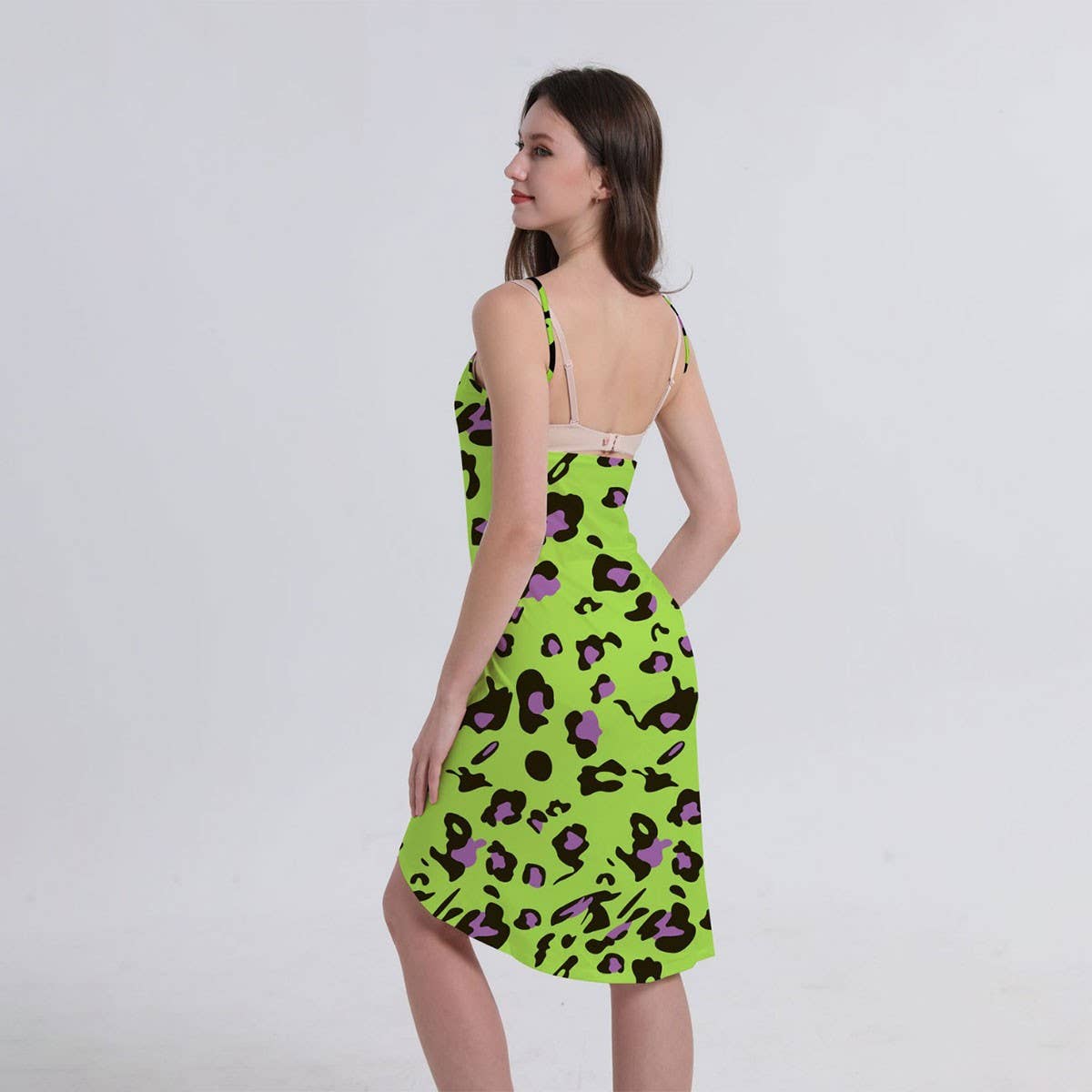MULTI COLOR PRINT SLING DRESS ISLAND VACATION WEAR_CWBLS0491