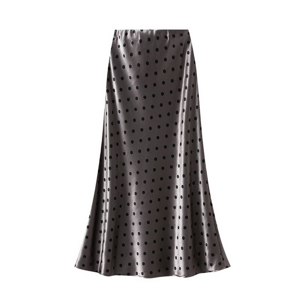POLKA DOT HIGH WAIST SLIM A LINE MIDI SKIRT_CWBMS0394