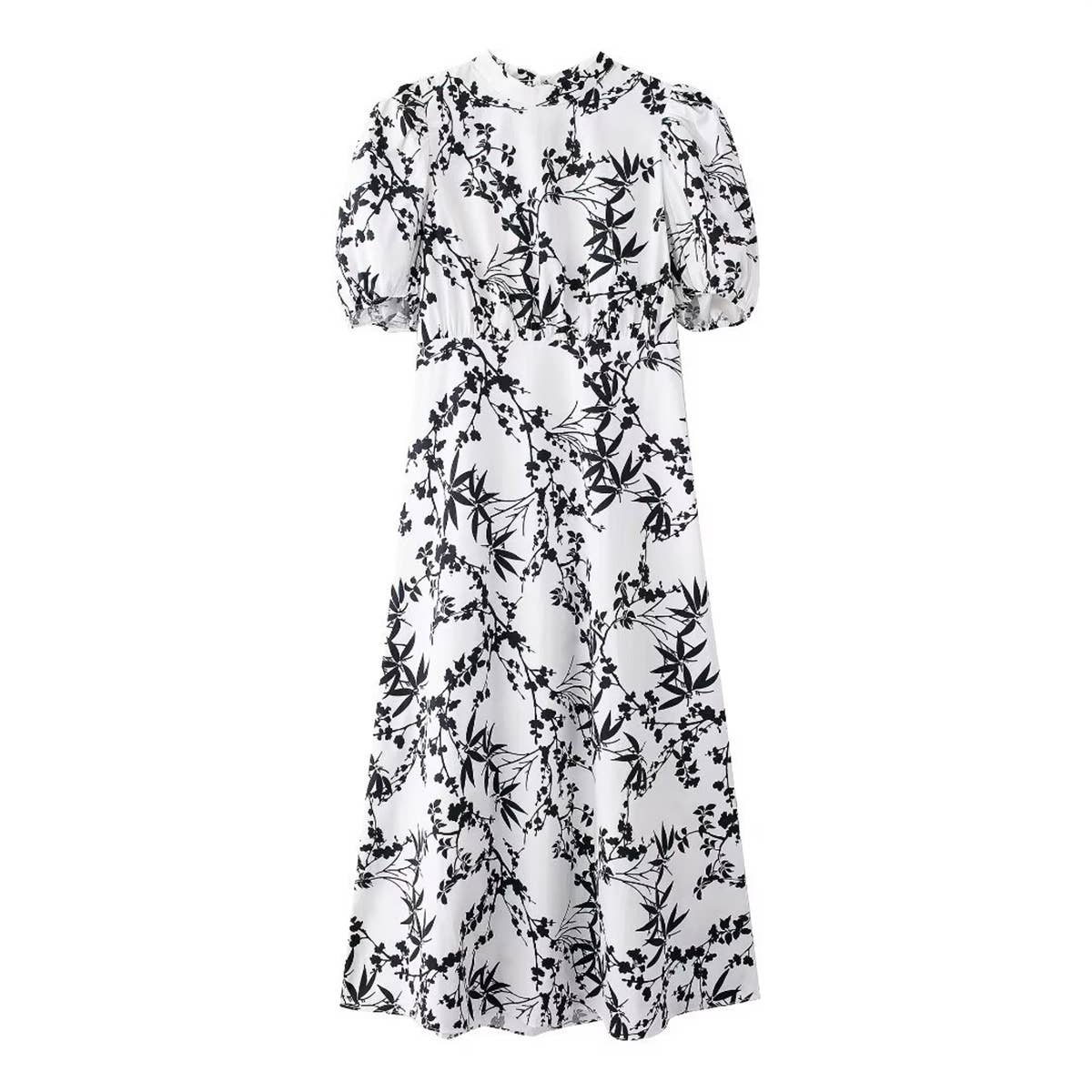 Street-Chic Chic Print Waist Dress