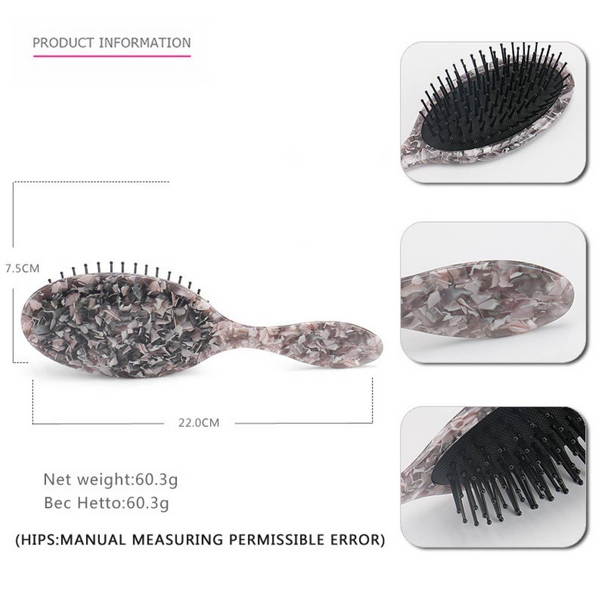 ACETATE AIR CUSHION COMB ANTI STATIC AIR BAG COMB_CWAHA4182