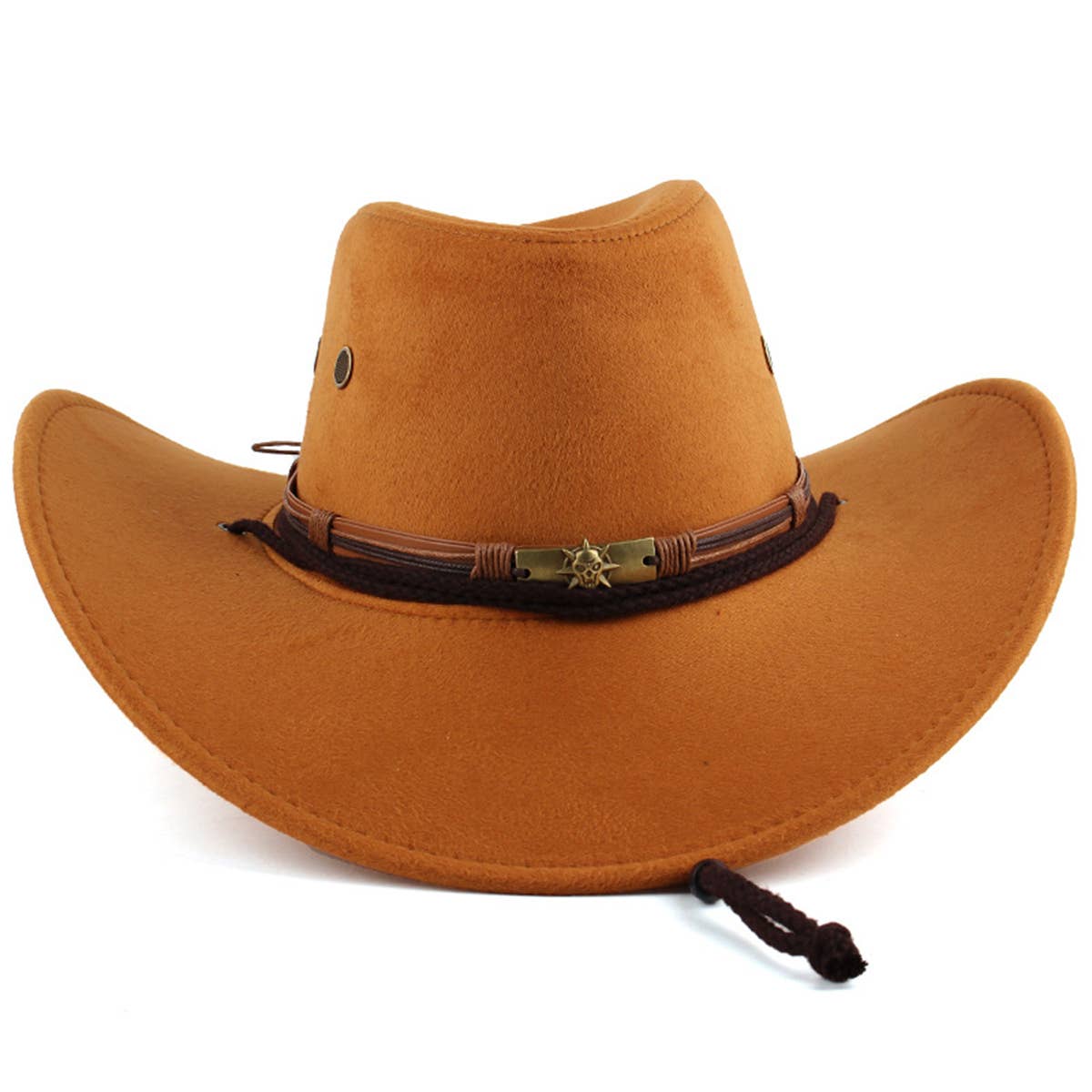 Vintage Artsy Western Cowboy Hat Suede Velvet Hat
