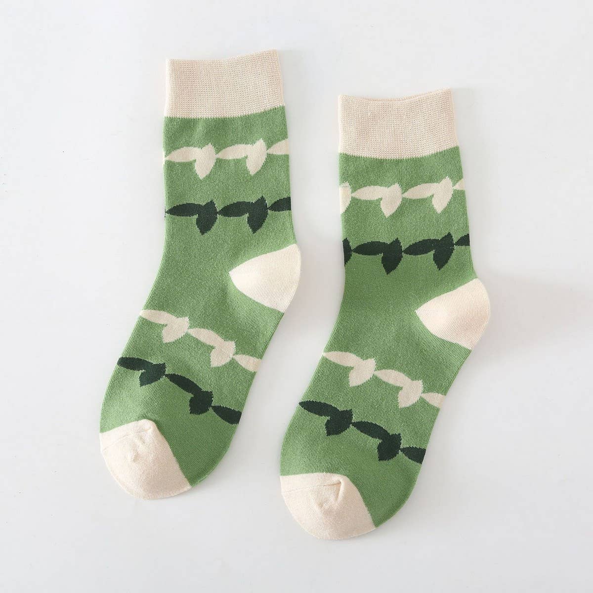 Winter Rolled-Edge Striped Socks_Cwms0917