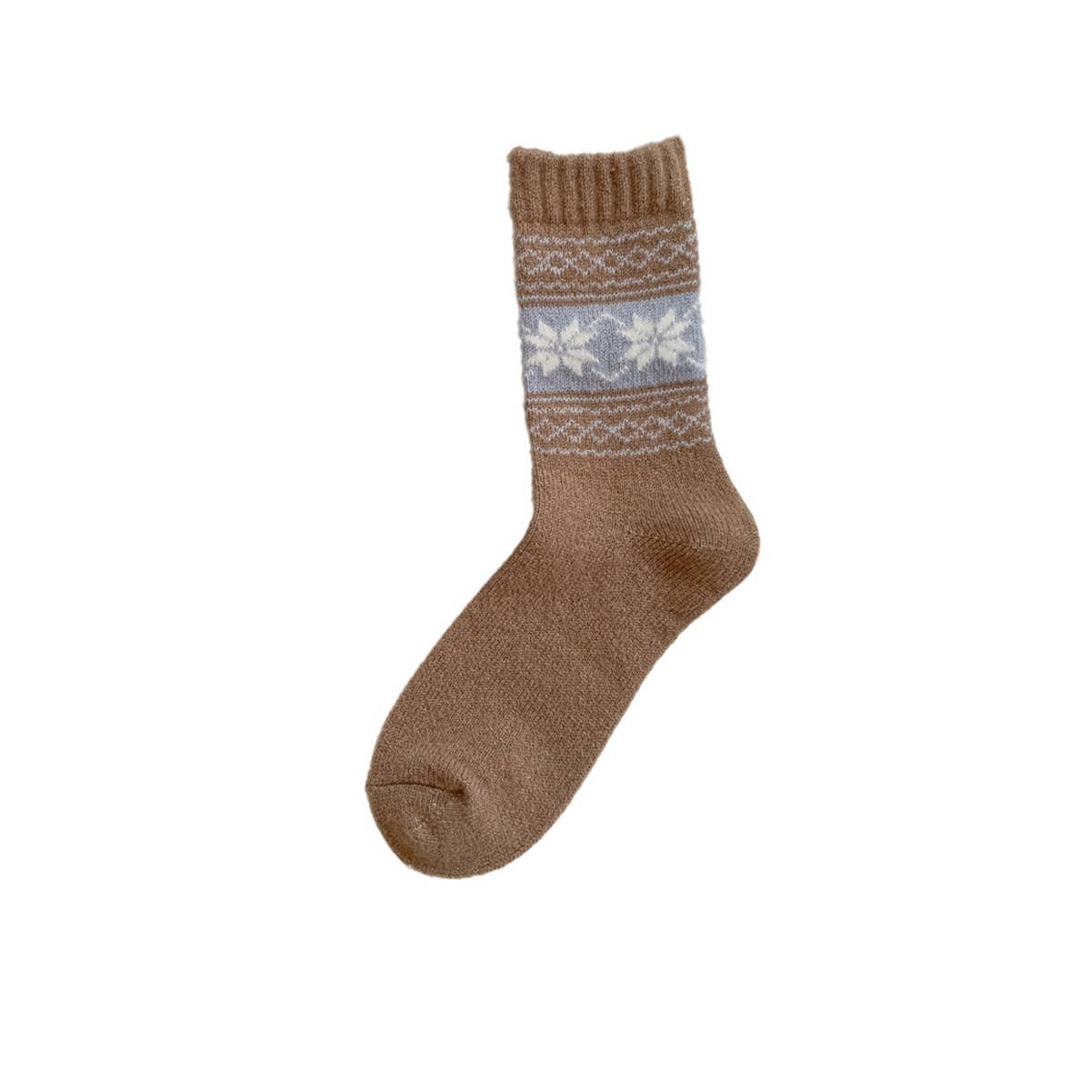 Womens Thick Wool Slouchy Retro Crew Socks_Cwms03286