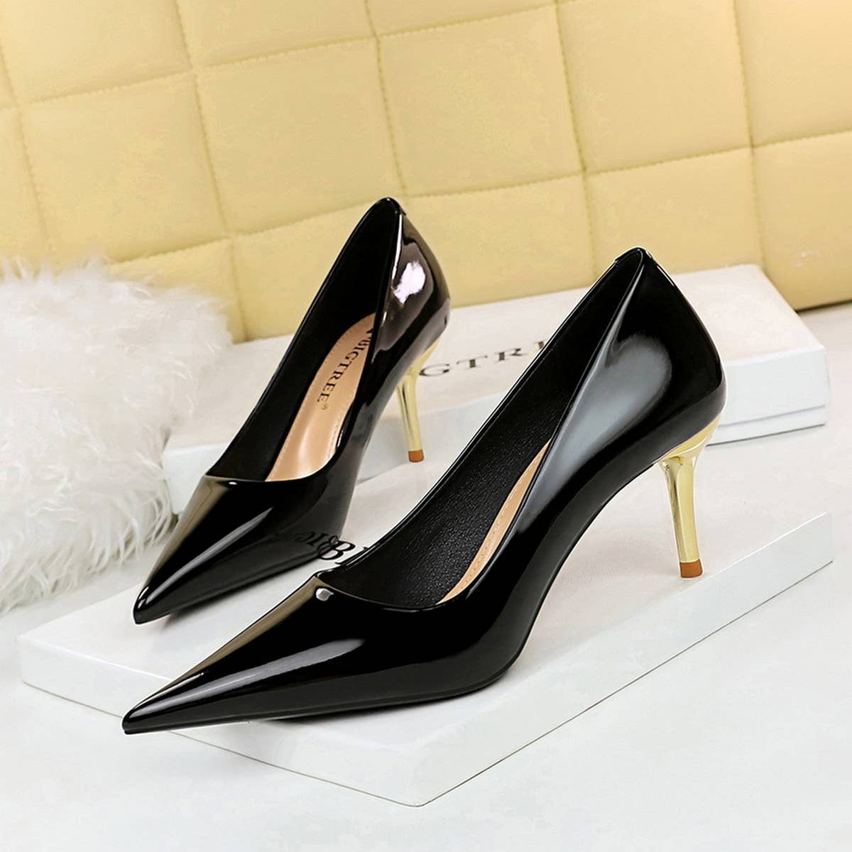 SIMPLE SHALLOW POINTED TOE HIGH HEELS_CWSHH0063
