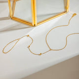 18K GOLD BEADED TOE ANKLET CHAIN STAINLESS_CWAJE4750