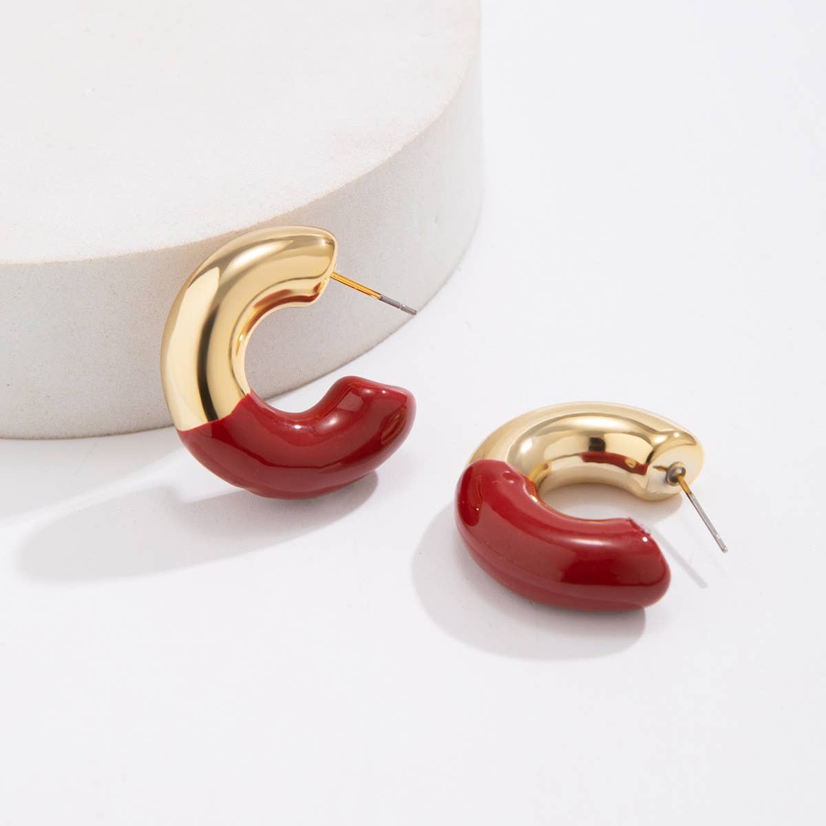 MINIMALIST AND PERSONALIZED MAILLARD RETRO EARRING_CWAJE1144