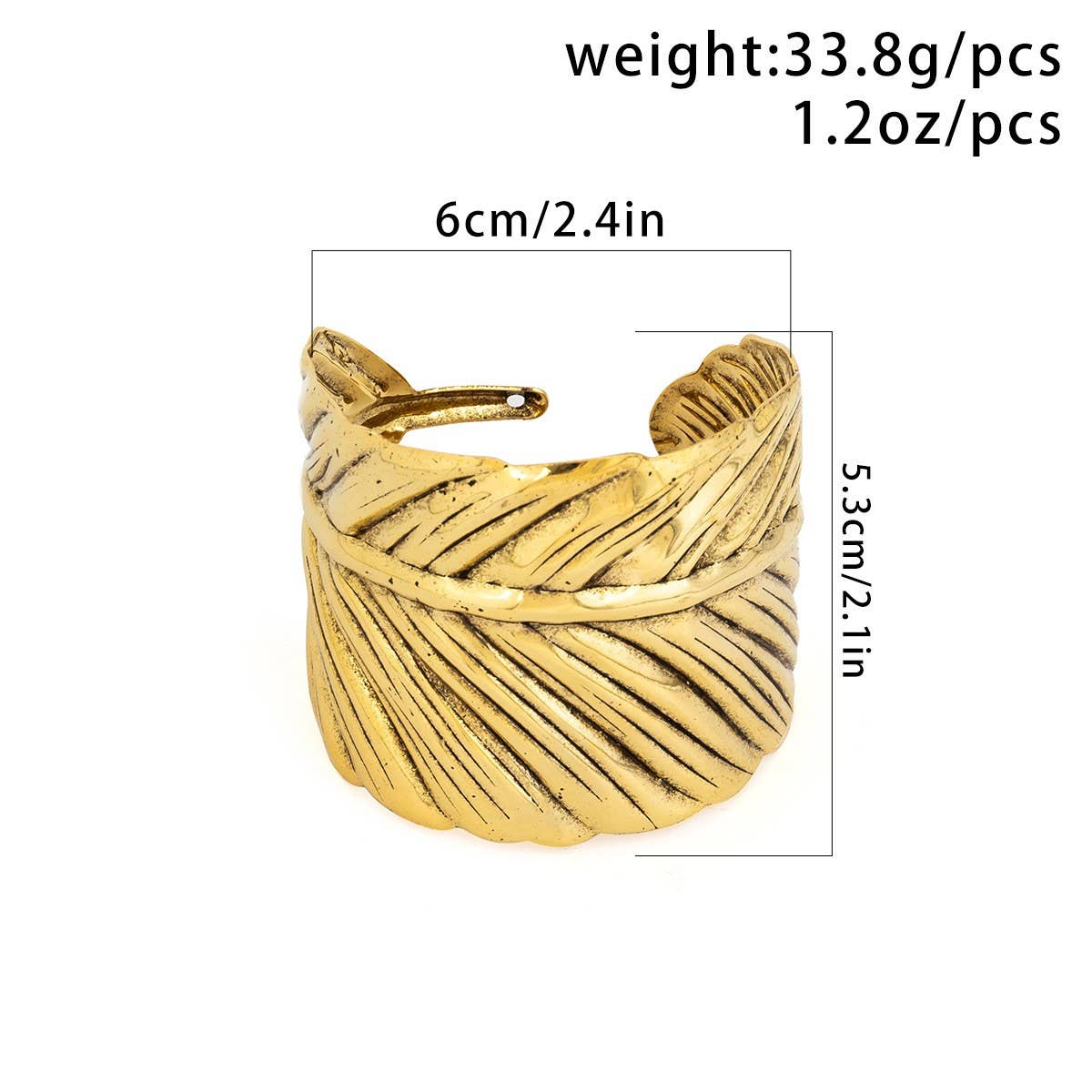 BOHEMIAN ENGRAVED METAL OPEN BRACELET_CWMM3078