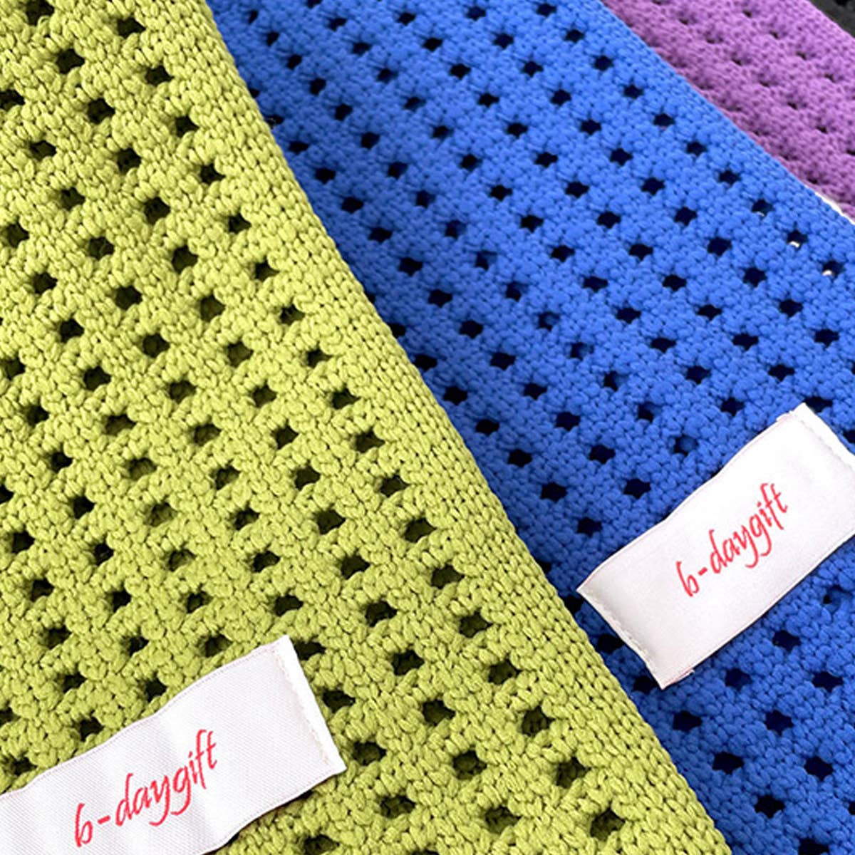 SOLID COLOR KNITTED HOLLOW SHOULDER BAG HANDBAG_CWAB1496