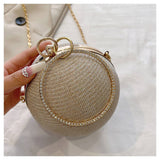 DIAMOND STUDDED SPHERICAL EVENING BAG CLUTCH _CWAB3247