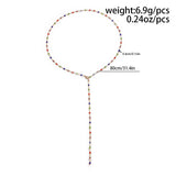 SIMPLE AND FASHIONABLE TASSEL Y CHAIN NECKLACE_CWMM3147