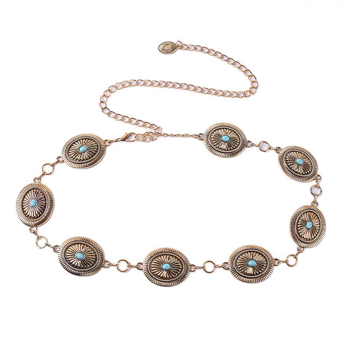 RETRO STYLE METAL OVAL BUCKLE WAIST CHAIN_CWABE0489