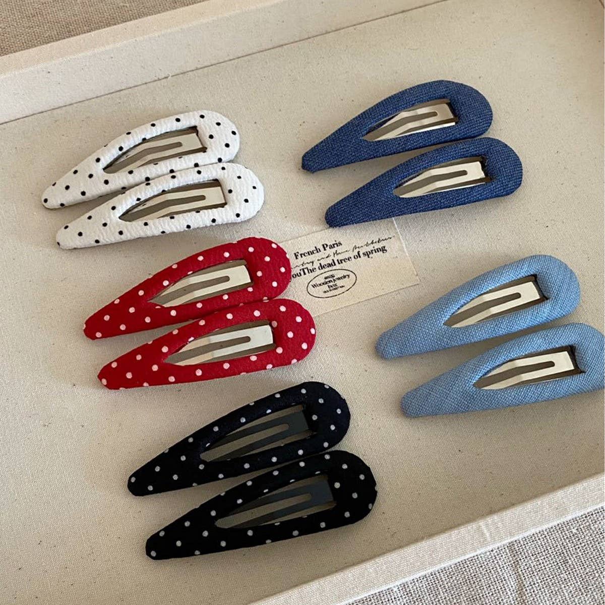 Red Polka Dot Bb Clip Cute Side Bangs Clip_Cwaha08078