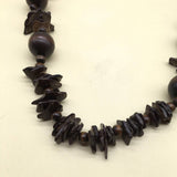 BOHEMIAN COCONUT WOOD BEAD NECKLACE_CWMM4923