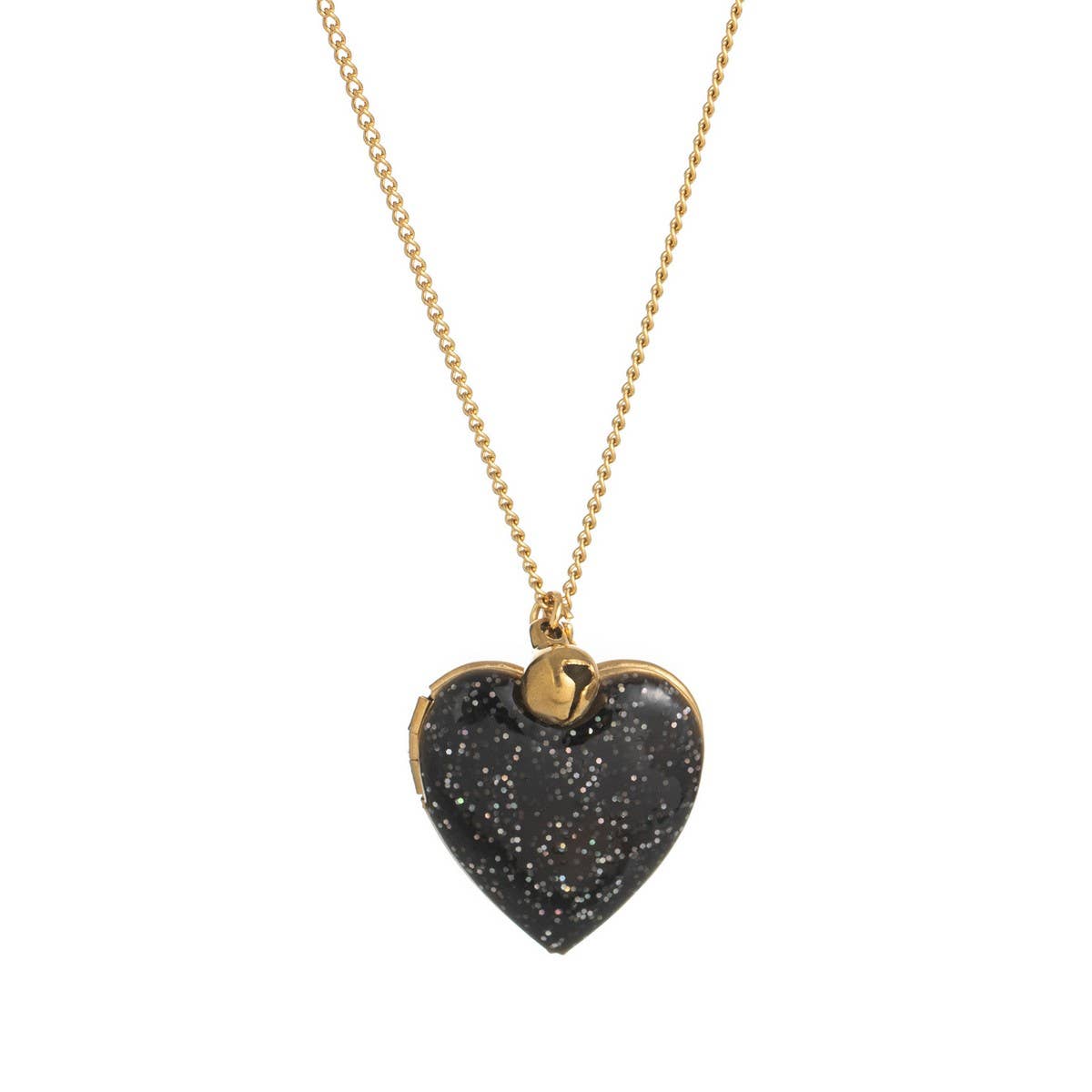 HEART LOCKET OVAL PHOTO NECKLACE GOLD PLATED_CWMM3919