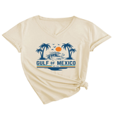 SLIM V NECK T SHIRT GULF OF MEXICO EST PRINT_CWTTS1538