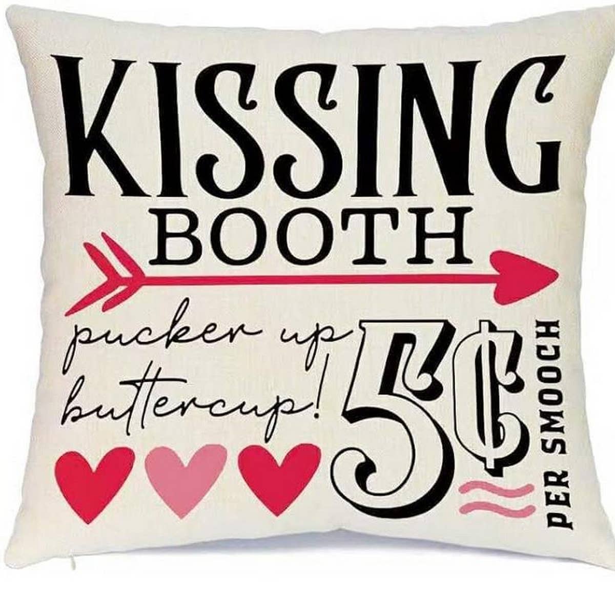 SIMPLE VALENTINES DAY LETTER PRINT PILLOWCASE_CWMM0778