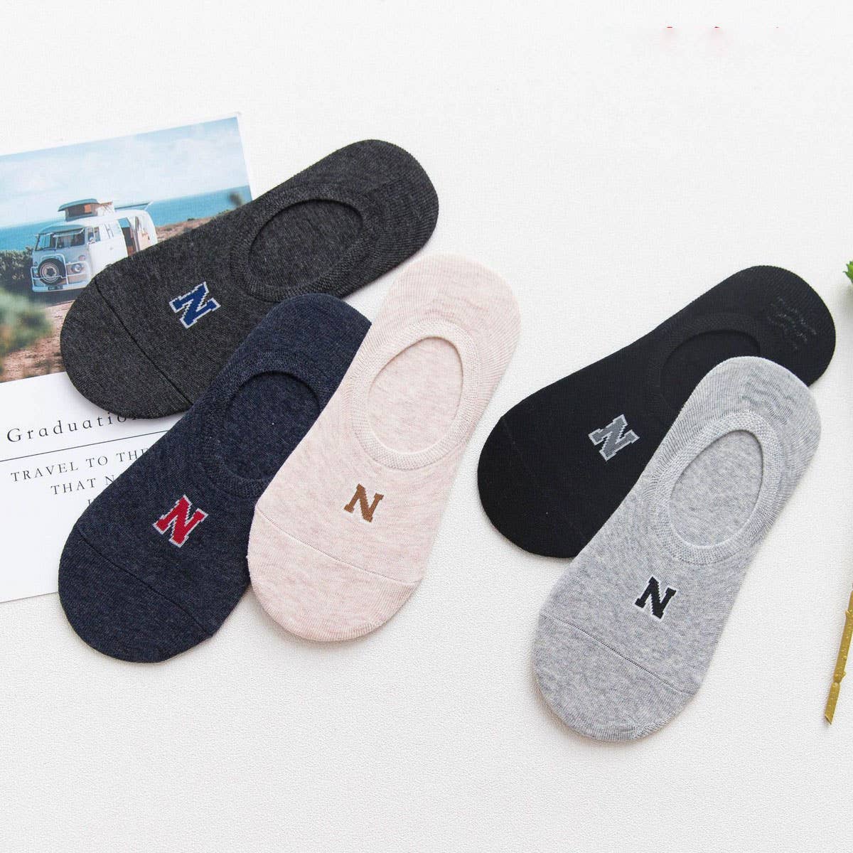 MENS SHALLOW COTTON BREATHABLE INVISIBLE SOCKS_CWMS1997