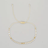 GRADIENT COLOR CRYSTAL FLAT BEAD BRACELET_CWMM3816