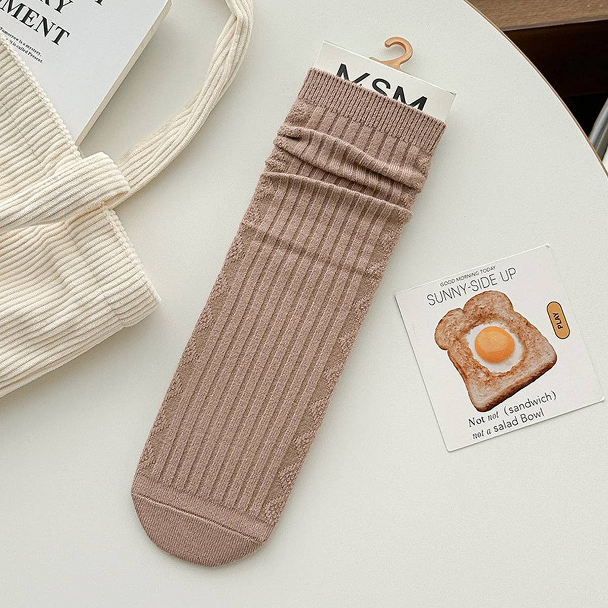AUTUMN AND WINTER ALL MATCH MID CALF SOCKS_CWMS1066