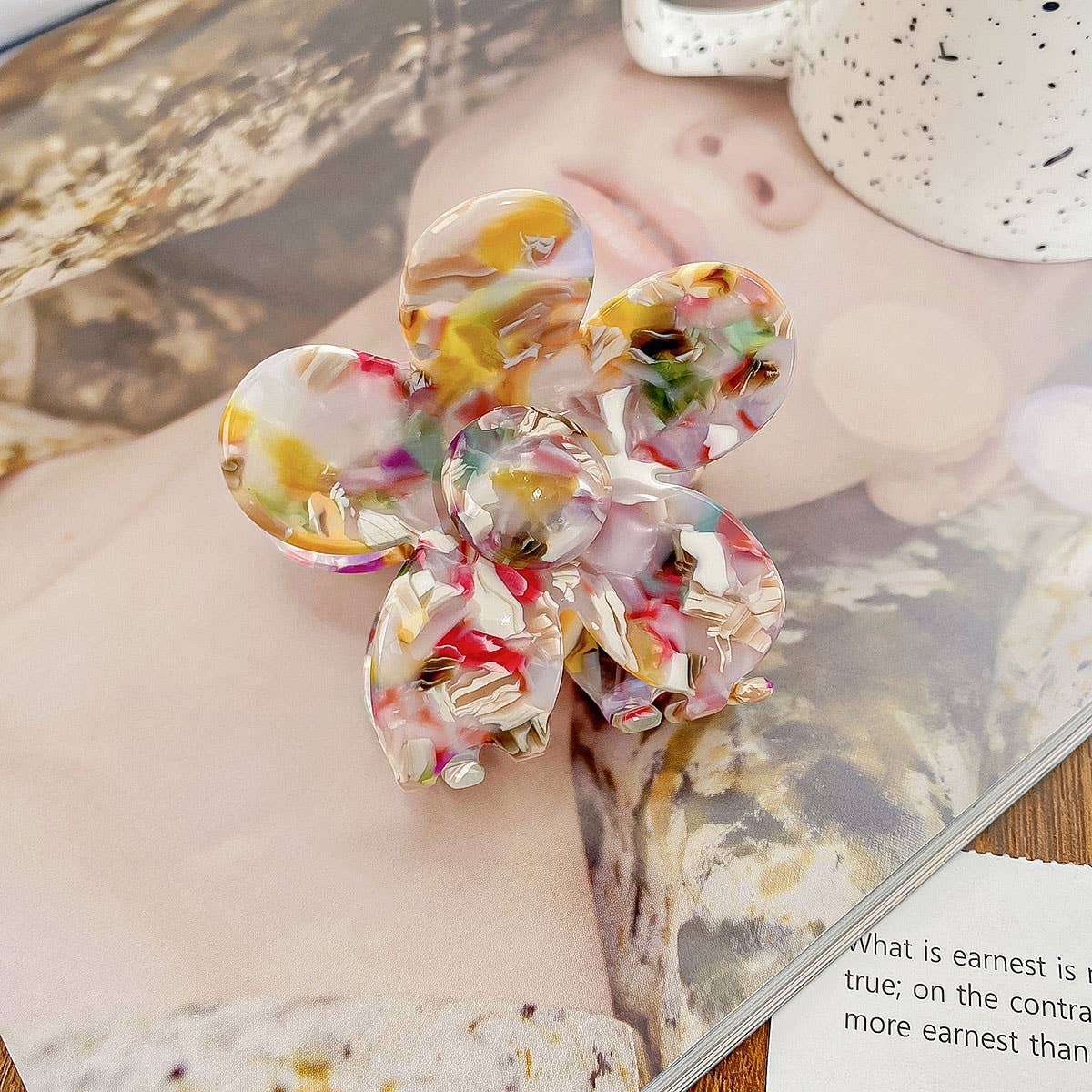 2 7 FLOWER TORTOISE SHELL HAIR CLAW CLIPS_CWAHA0383