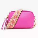 BOHEMIAN SOLID COLOR LEATHER SMALL SQUARE BAG_CWAB1810