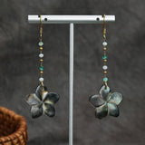 FASHIONABLE TEARDROP SHAPED SHELL METAL EARRINGS_CWMM4338