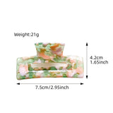ELEGANT SQUARE HAIR CLAW MEDIUM ACETATE CLIP_CWAHA1483