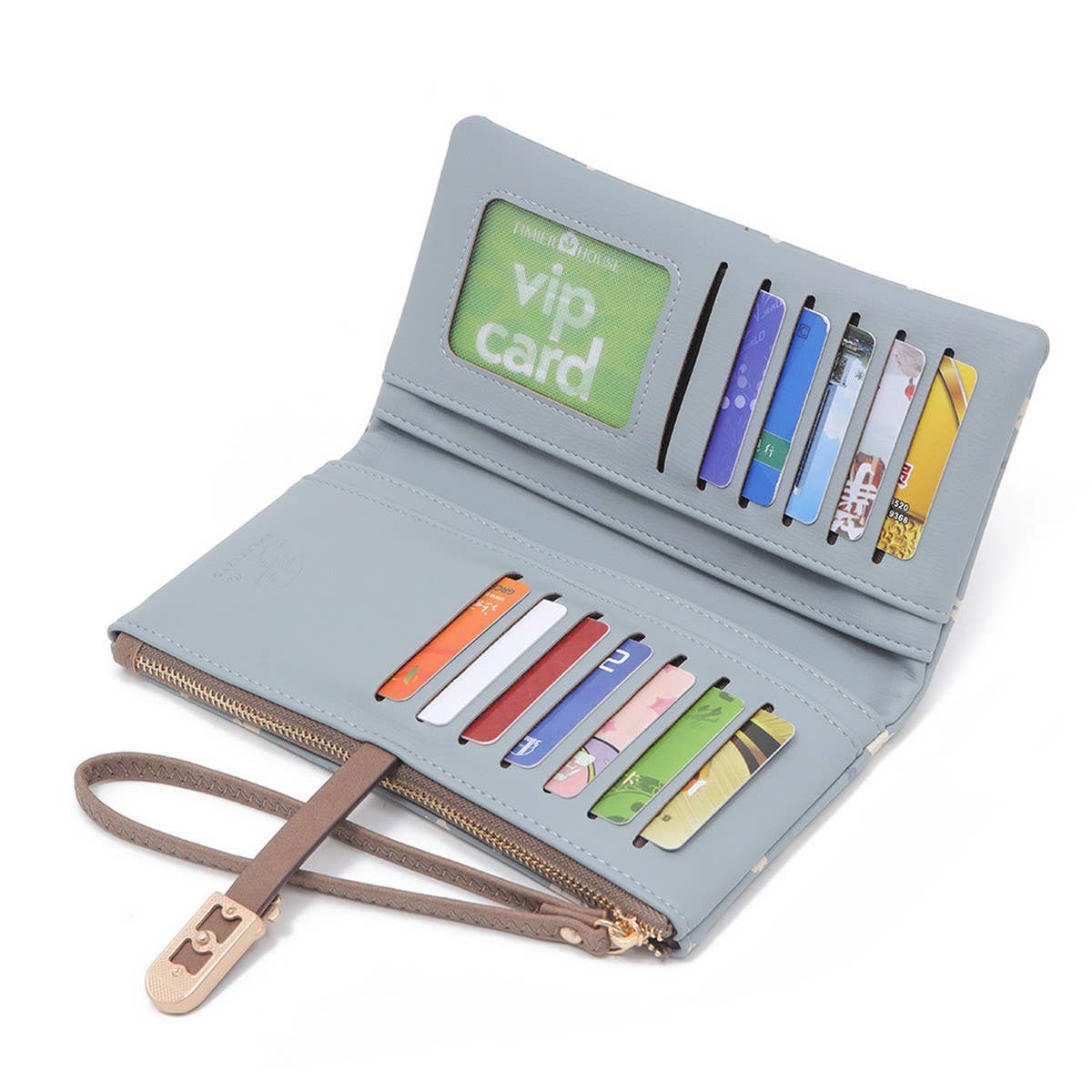 LADIES LONG SMALL FRESH PRINTED BUCKLE WALLET_CWAB2321