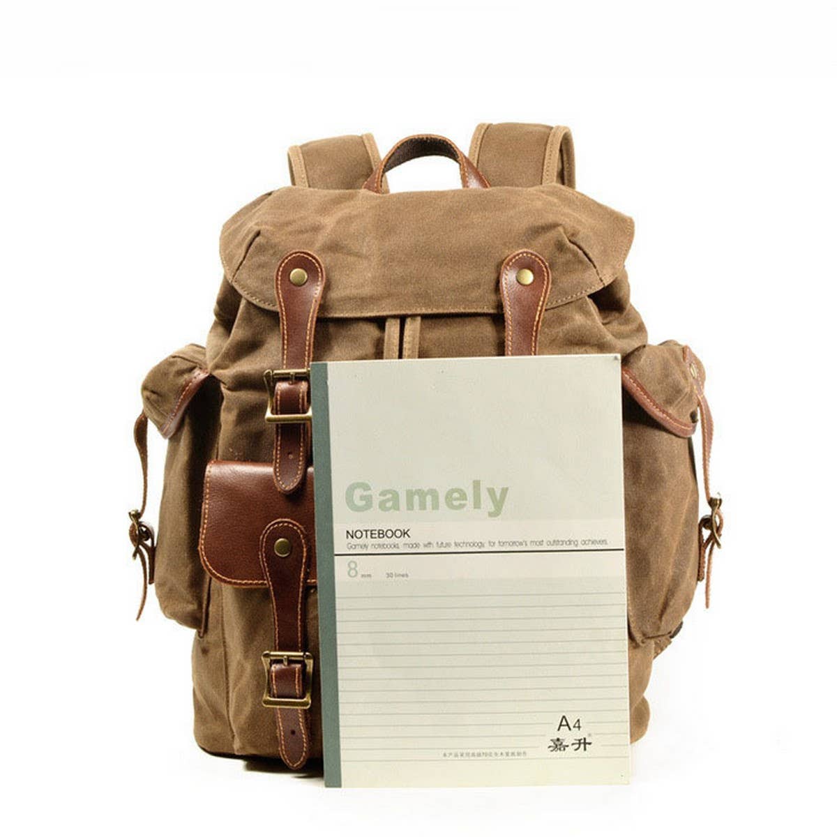 RETRO MILITARY CANVAS BACKPACK FOR MEN_CWAB5522