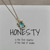 BLUE ZIRCON SQUARE STAR NECKLACE_CWAJE1254