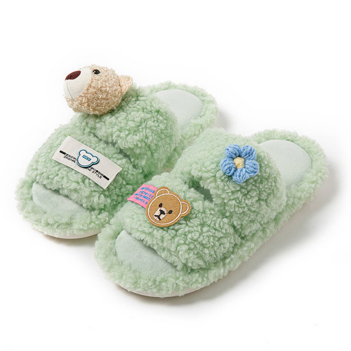 HOME DOUBLE BAR CARTOON OPEN COTTON SLIPPERS_CWSHS0829