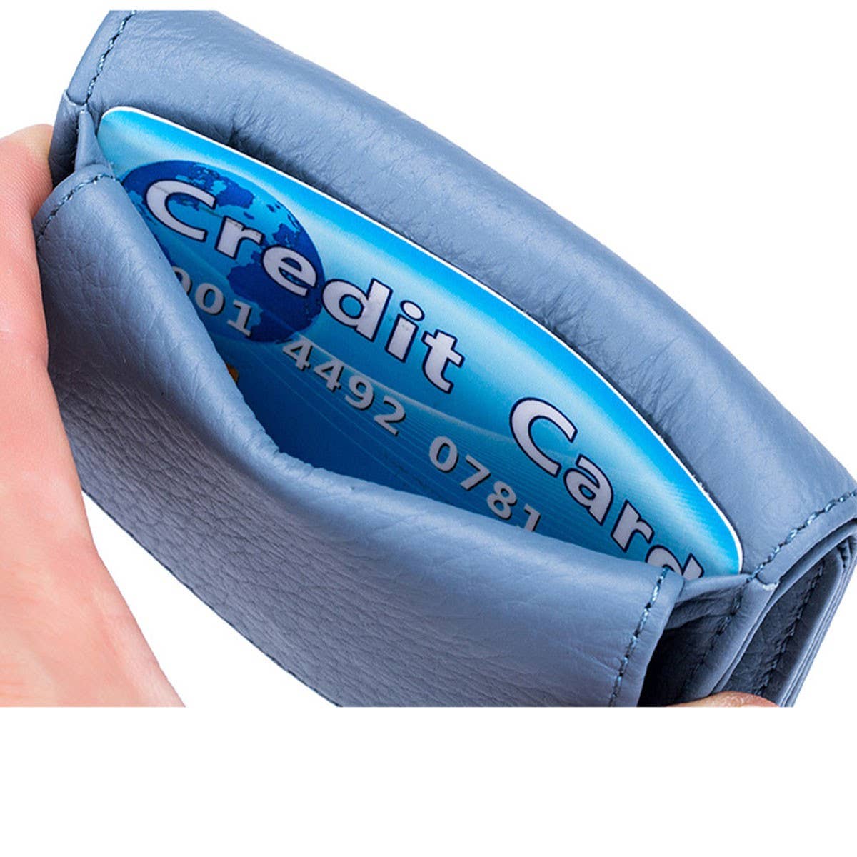 SHORT RFID COIN POCKET WALLET MINI LEATHER WALLET_CWAB3700